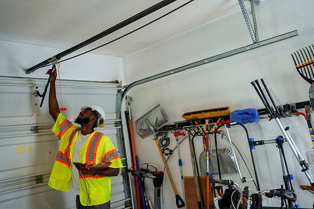 Professional Garage Door Spring Repair technician working in Union City, TN